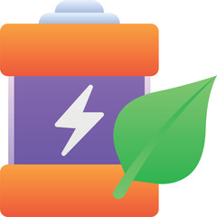 Gradient color illustration for Eco power battery