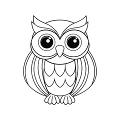 Fototapeta premium Owl cartoon vector art illustration