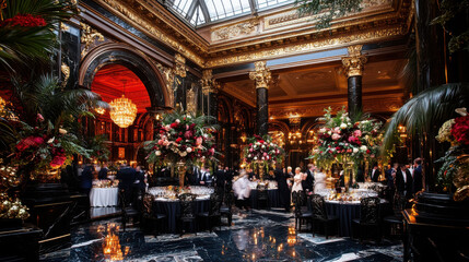 Obraz premium Commonwealth Banquet with Rococo Elegance - Prestigious Event Stock Image