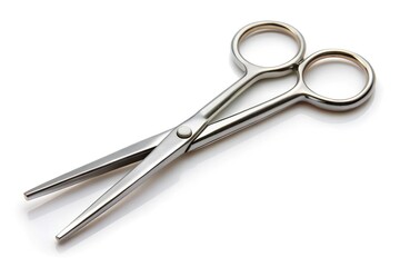 Stainless Steel Surgical Scissors - Medical Instruments on White Background