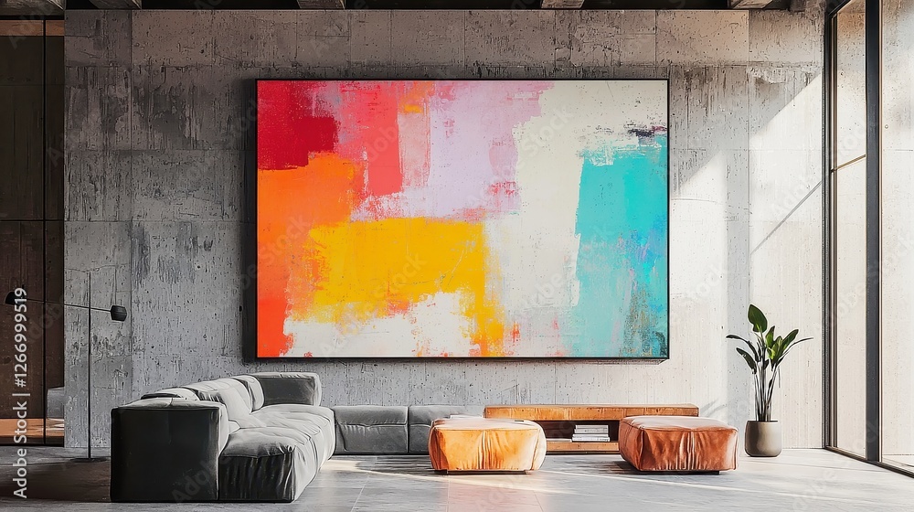 Poster abstract pixel art canvas, vibrant colors blend and shift, creating a dynamic visual experience, evo
