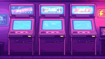 Vibrant arcade game canvas, featuring colorful pixel art characters, dynamic backgrounds, engaging gameplay elements, nostalgic retro aesthetics, immersive gaming experience
