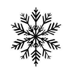 illustration of a geometric snowflake isolated on transparent png