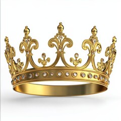 This exquisite representation of a golden crown adds a touch of royalty to any setting.