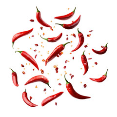 Obraz premium red hot chili pepper isolated on Transparent PNG