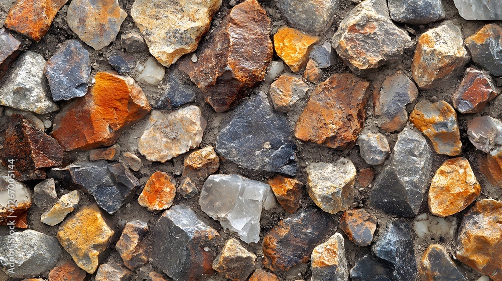 Aufkleber detailed image of a stone wall. various rock colors and textures are visible. gritty surface detaile