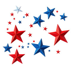 Obraz premium stars and stripes isolated on Transparent PNG
