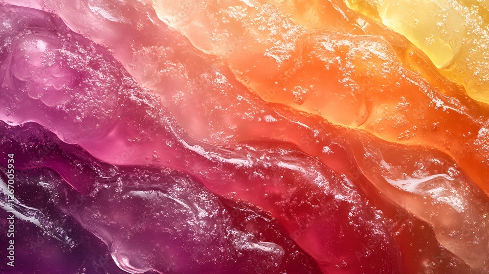 Aufkleber close-up of vibrant fluid art. intense colors create a dynamic and visually stunning abstract image.