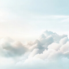 Fototapeta premium Serene cloudscape formation over open sky nature photography tranquil environment aerial view dreamy concept