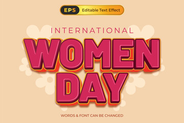 8 March International Women's Day Text Effect