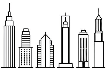 Skyscraper Illustration Reveals Modern Charm With Line Art
