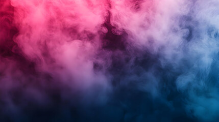 Fototapeta premium Pink blue smoke swirls, abstract background