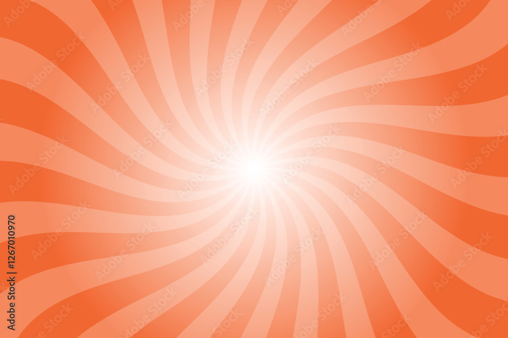 Poster abstract orange background with rays retro starburst rays. rumba orange sunburst background vector i