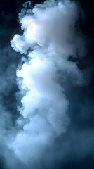 Naklejka premium Ethereal smoke plume, dark background