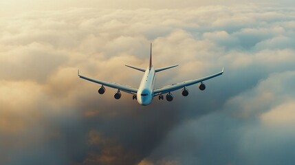 Obraz premium Jetliner at Altitude 