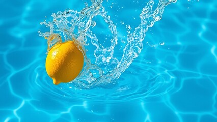 Lemon in Blue Water