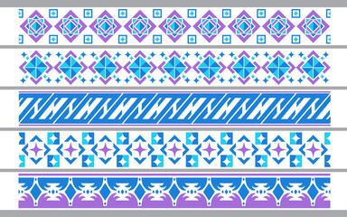 Classic Geometric Tile Patterns, Border islamic pattern, ramadan theme vector