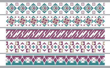 Moroccan Style Geometric Patterns, Border islamic pattern, ramadan theme vector