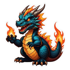 Dragon illustrations are good for stickers