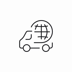 global delivery icon sign vector