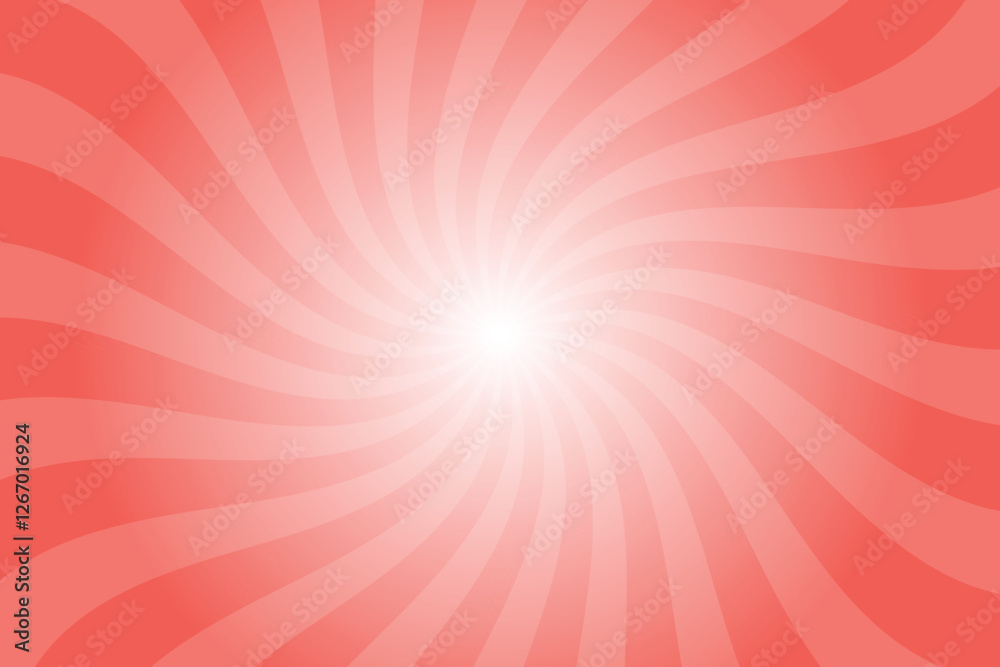 Poster Abstract orange background with rays retro starburst rays. Sunset orange sunburst background vector illustration pattern beam rays. Spiral radial striped backdrop. Vector illustration.