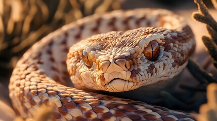 Naklejka premium Russell's Viper in the Desert