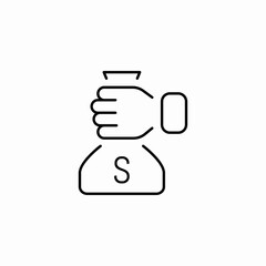 savings sack insure icon sign vector