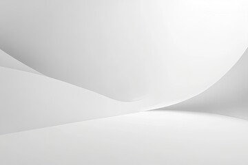 White abstract waves background, studio, design, presentation