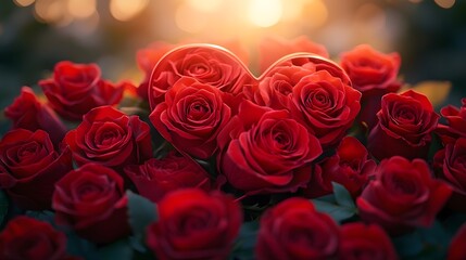 Fototapeta premium Stunning high definition wallpapers featuring vibrant red roses for floral enthusiasts and decor lovers