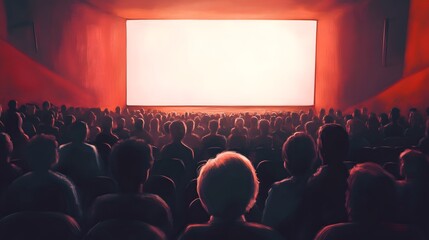 Captivated Audience in a Movie Theater