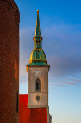 St Martin's Cathedral is the largest church in Old Town, situated at the western border of the historical city center below Bratislava Castle. Its tower and spire dominate the skyline. Slovakia
