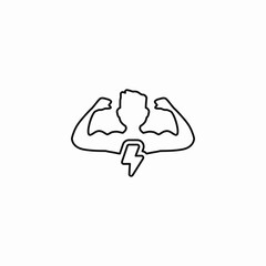 strong muscle results icon sign vector