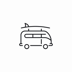 surf van icon sign vector