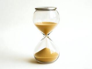 Abstract and Modern Hourglass with a Minimal Design, Sleek Glass Sculpture Featuring a Unique Twisted Shape and Gradient Colors for Contemporary Aesthetic Appeal