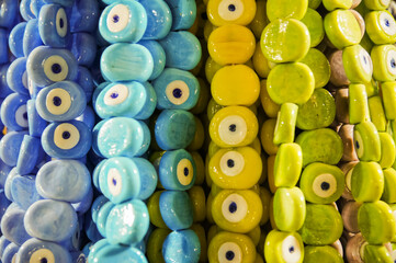 Fototapeta premium Evil eye glass beads for sale in Turkey