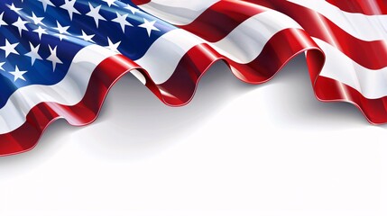 A red, white, and blue American flag