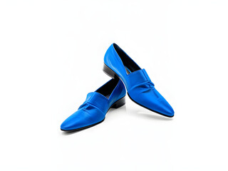 blue shoes women isolated on a white background