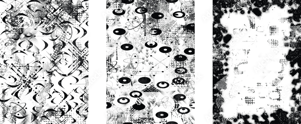 Poster glitch distorted grungy isolated layers . design element for brochure, social media, posters, flyers