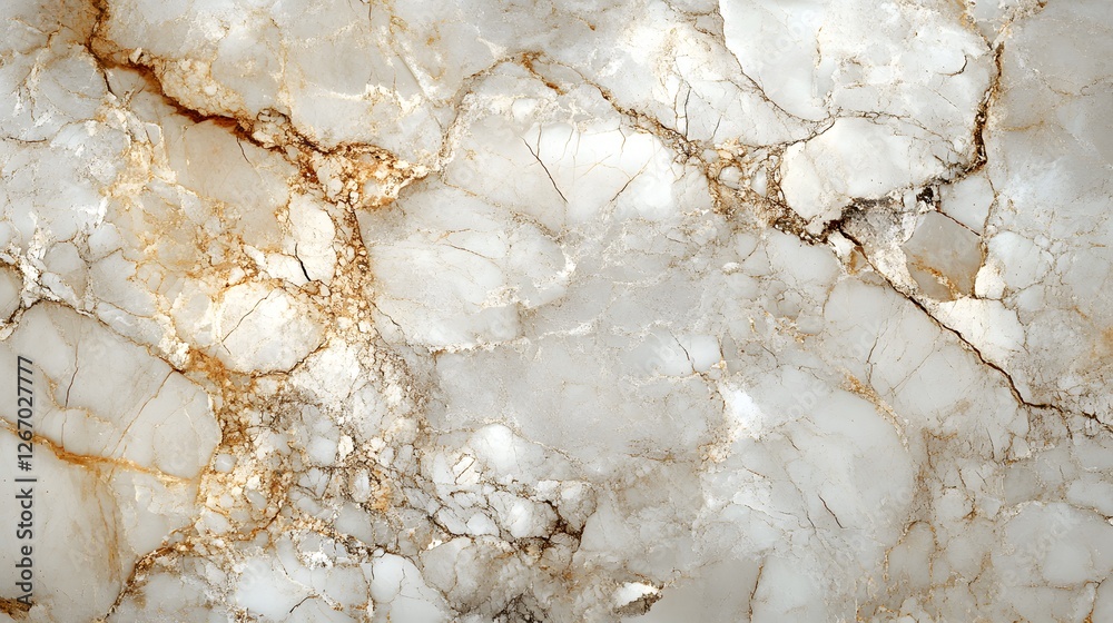 Poster High-resolution image of elegant beige and white marble texture. Perfect as a luxurious background or design element. Macro detail. Elegant Beige and White Marble Texture: A Luxurious Background Image
