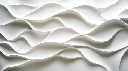 Fototapeta premium Elegant White Waves Texture with Smooth Flowing Design Elements