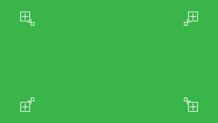 Green screen background, VFX motion tracking markers. Art design green screen backdrop template. Abstract concept video footage replacement tracking markers element.	