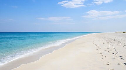 Serene Beachscape Azure Waters White Sand