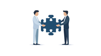 Vector Illustration Representing the Concept of Coopetition

