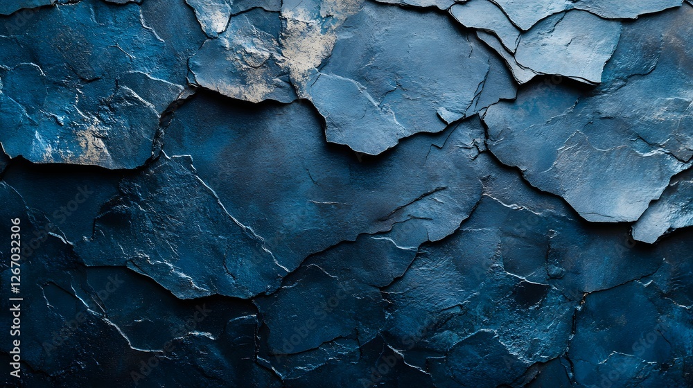Poster intricate texture of a deep blue stone. rich color and captivating details. macro detail. abstract d