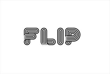 Flip logo Vector Template. Creative And Modern Flip logo