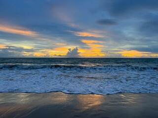 Sunset on the sea in Thailand