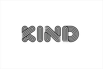 kind logo Vector Template. Creative And Modern kind logo