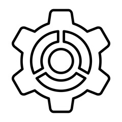 Settings Outline Icon Style Design