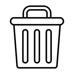 Trash Outline Icon Style Design