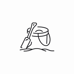 beach sand bucket icon sign vector